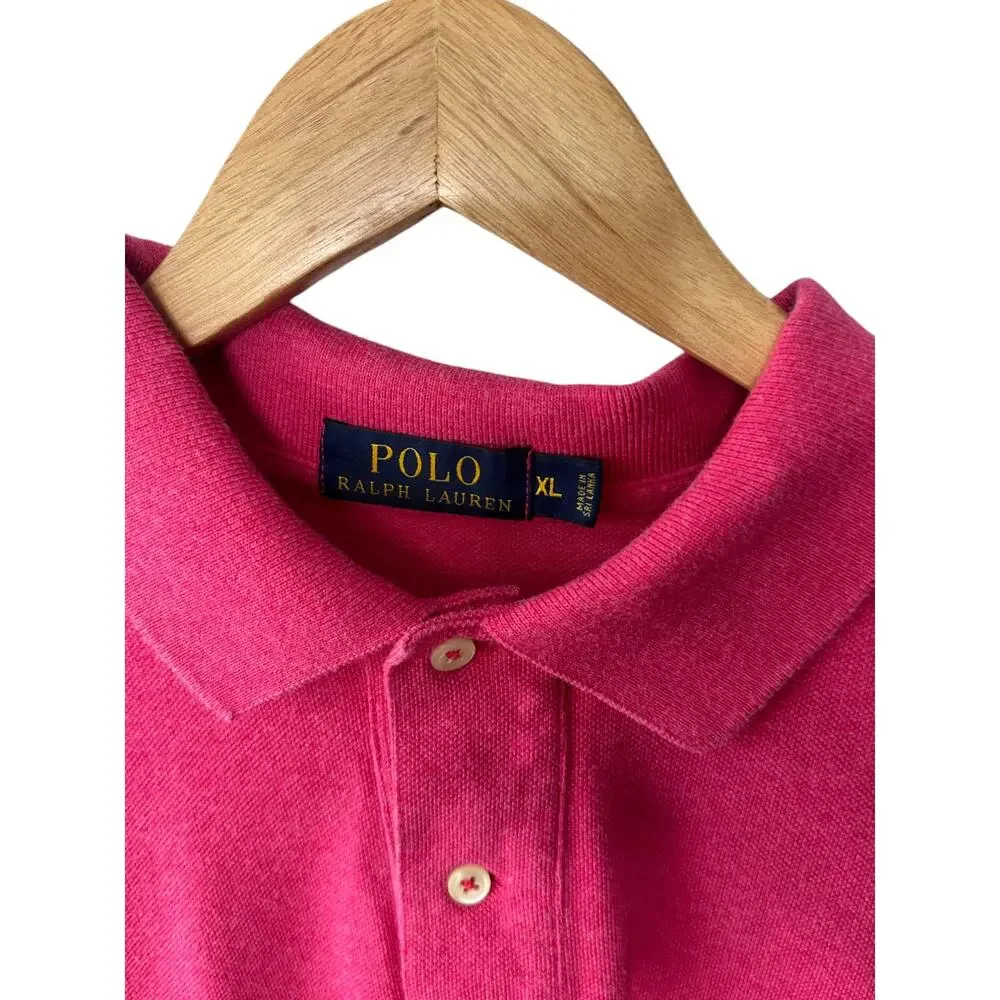Polo by Ralph Lauren Red Short Sleeve 100% Cotton Polo Shirt Men's Size XL